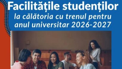 CFR Călători: Studenții beneficiază de reduceri la tren în anul universitar 2026-2027