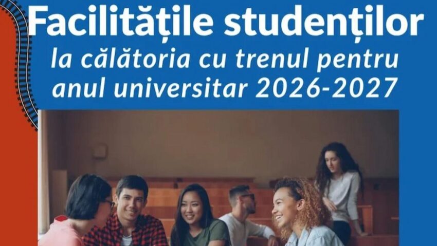 CFR Călători: Studenții beneficiază de reduceri la tren în anul universitar 2026-2027