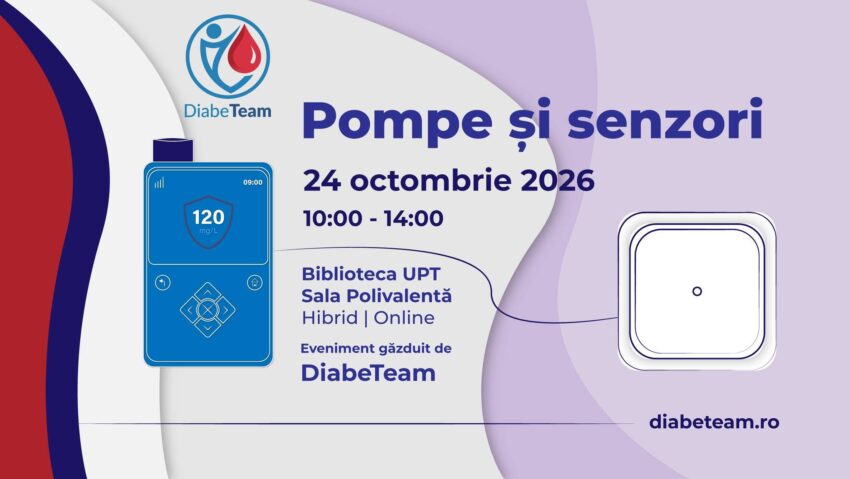 DiabeTeam invită la Timișoara persoanele cu diabet să descopere beneficiile pompelor de insulină și ale senzorilor de glicemie