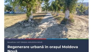 Lucrările de modernizare din Moldova Nouă avansează. Zona 2 intră într-o nouă etapă de transformare