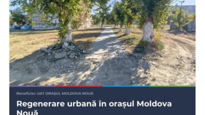 Lucrările de modernizare din Moldova Nouă avansează. Zona 2 intră într-o nouă etapă de transformare
