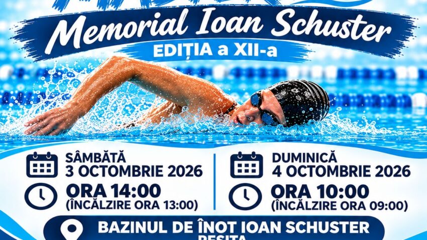 Memorialul Ioan Schuster 2026 aduce la Reșița aproape 70 de înotători masters