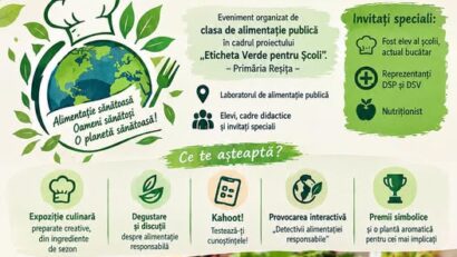 „Farfurii pentru viitor”, la Colegiul Economic al Banatului Montan din Reșița. Elevii învață despre alimentația sănătoasă și reducerea risipei alimentare