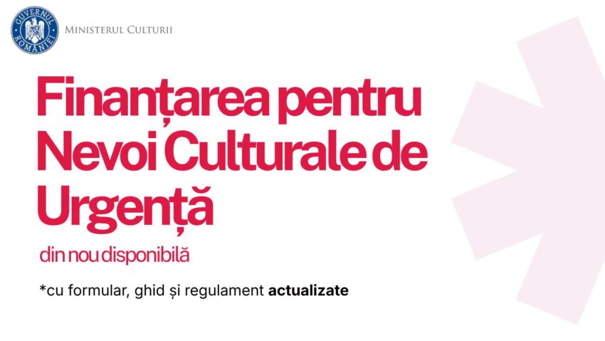 Finanțarea pentru Nevoi Culturale de Urgență este din nou disponibilă