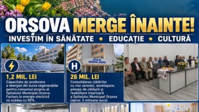 Investiții de peste 30 de milioane de lei în sănătate la Orșova. Spitalul va avea costuri mai mici la energie și clădiri reabilitate