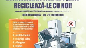 Moldova Nouă: campanie de colectare a electrocasnicelor vechi pe 22 octombrie. Premii pentru participanți
