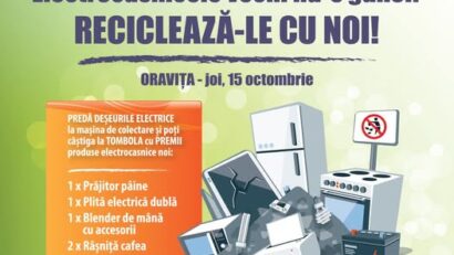 Electrocasnicele vechi nu-s gunoi! Orăvițenii pot preda deșeurile electrice și pot câștiga produse noi