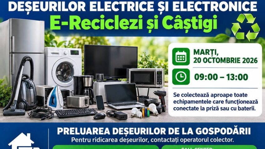 Campanie de colectare a deșeurilor electrice și electronice în comuna Ticvaniu Mare