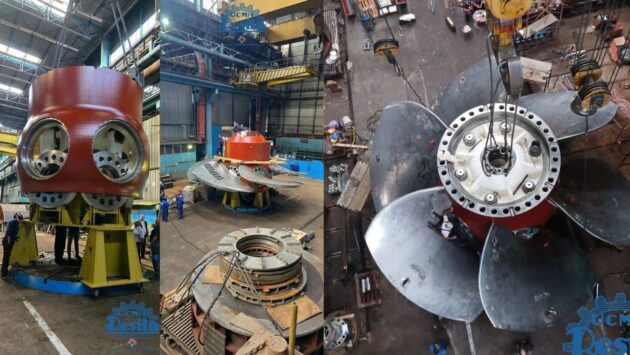 Rotor de peste 300 de tone, recondiționat la UCMH Reșița pentru hidrocentrala Porțile de Fier I