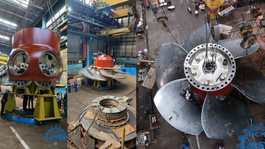 Rotor de peste 300 de tone, recondiționat la UCMH Reșița pentru hidrocentrala Porțile de Fier I
